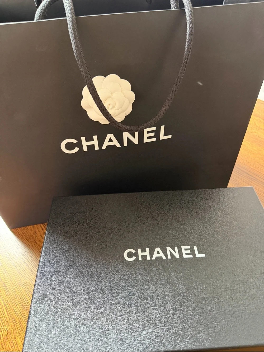 CHANEL Black Woven Slingback Flats 37
